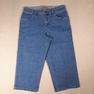 Smith's Dungarees Knee Shorts Size 10 Stretch Denim Mid-Rise 99% Cotton